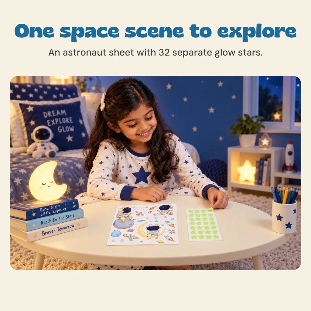 TibaToes™ Astronaut Night Glow Stickers