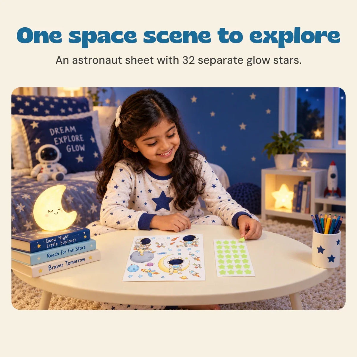 TibaToes™ Astronaut Night Glow Stickers