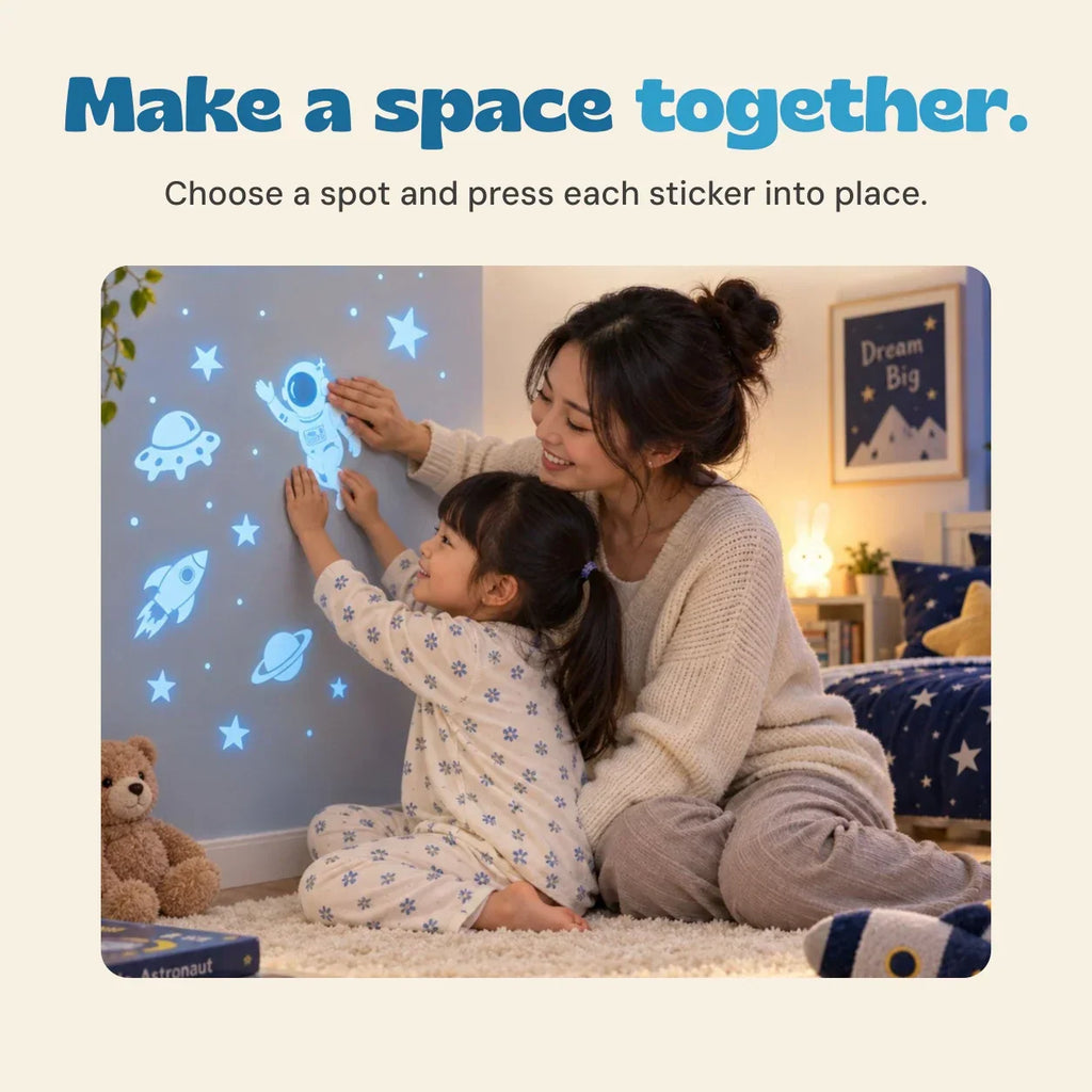 TibaToes™ GalaxyGlow Space Wall Stickers