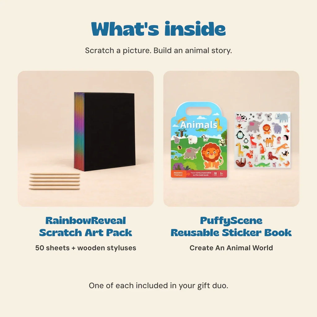 TibaToes™ Scratch & Sticker Stocking Duo