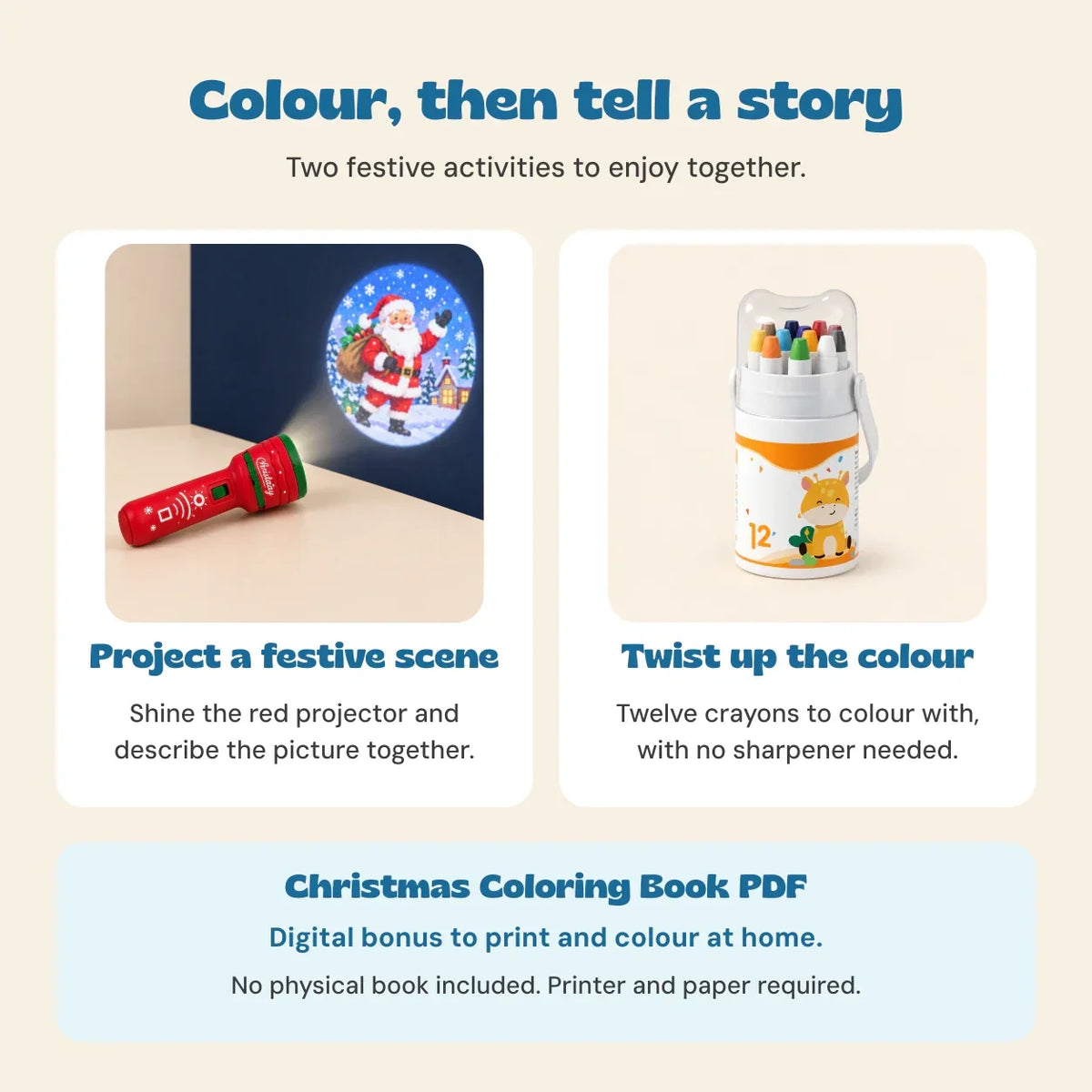TibaToes™ Christmas Eve Story & Colour Gift Bundle