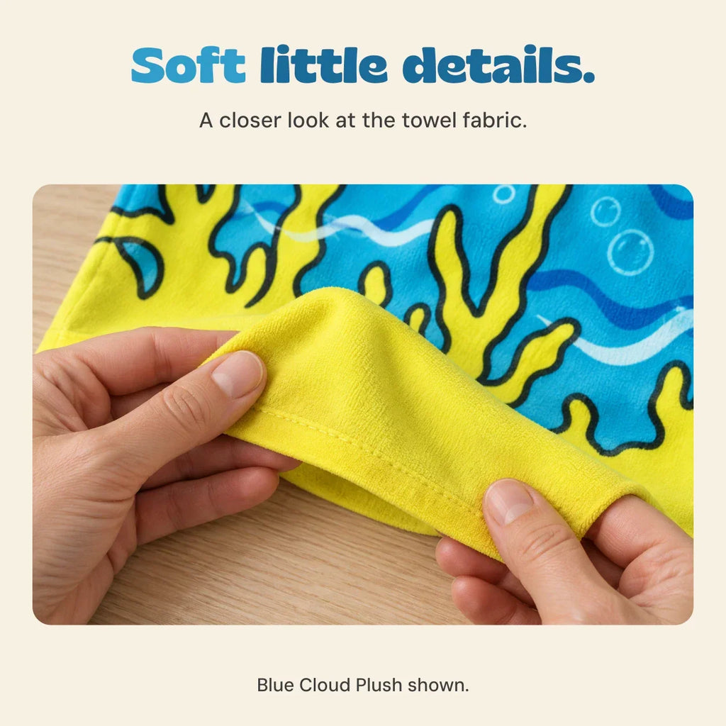 TibaToes™ Kids Hooded Beach Poncho Towel (3-8 years)