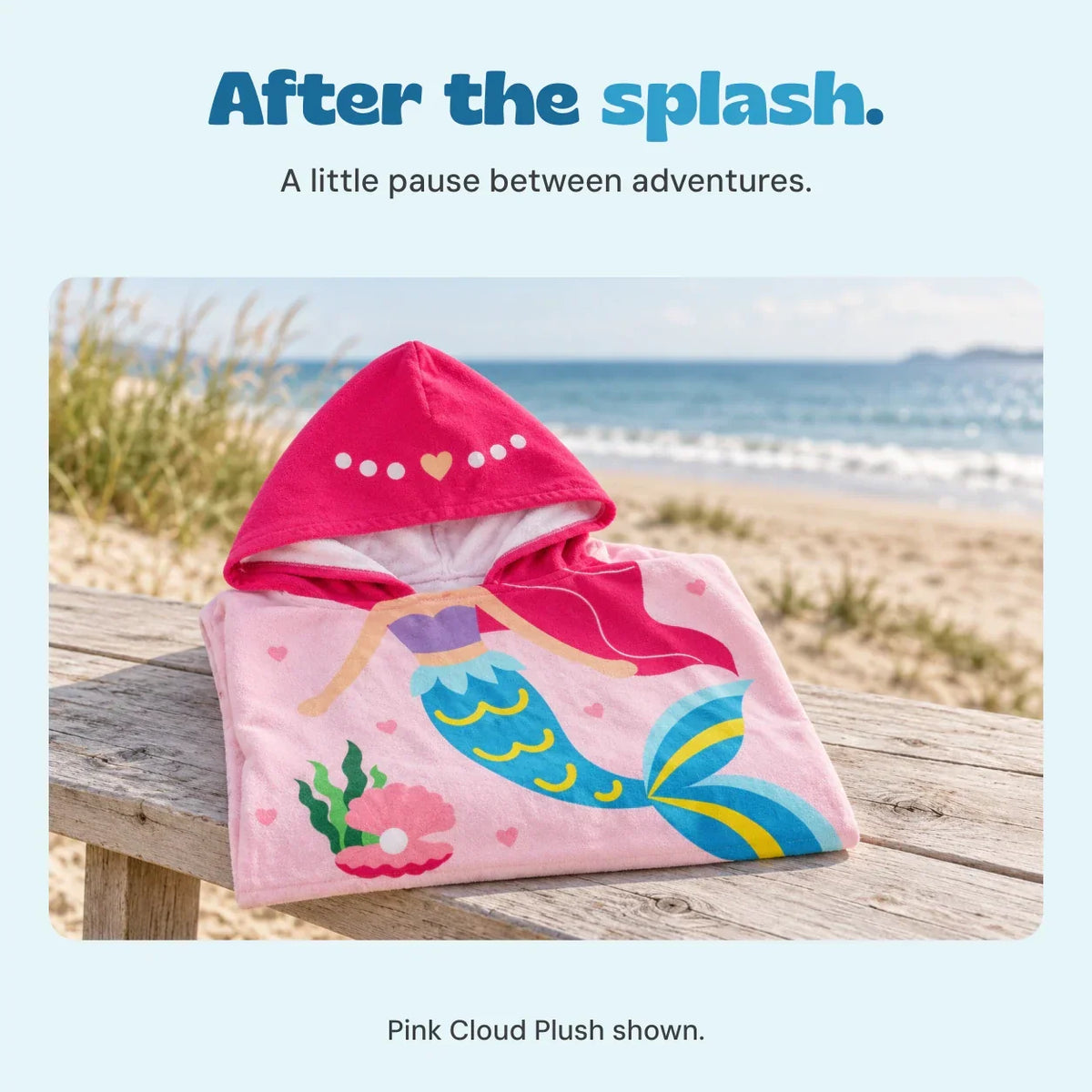 TibaToes™ Kids Hooded Beach Poncho Towel (3-8 years)