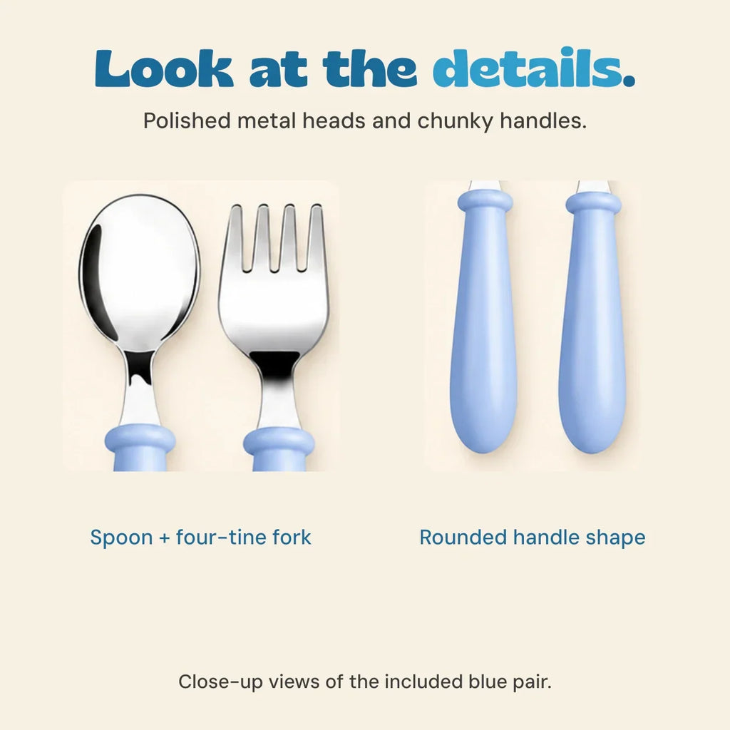 TibaToes™ LittleBite Toddler Fork & Spoon Set