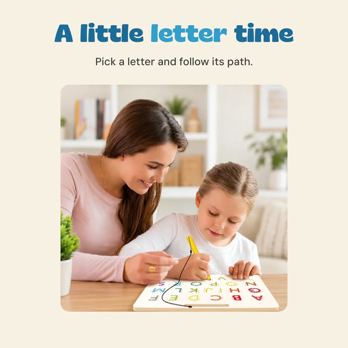 TibaToes™ Magnetic Alphabet Tracing Board