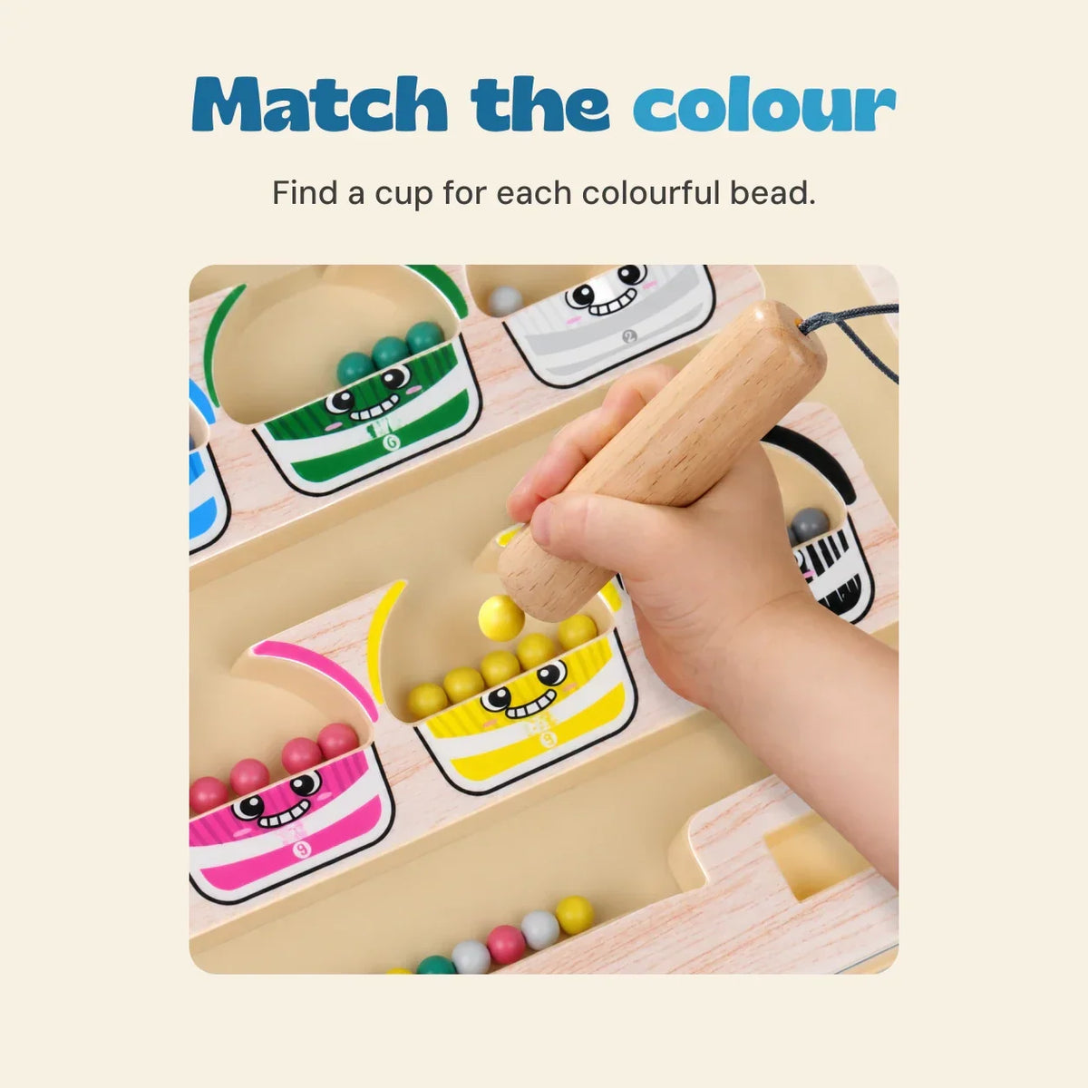 TibaToes™ Montessori Magnetic Monster Sorting Board