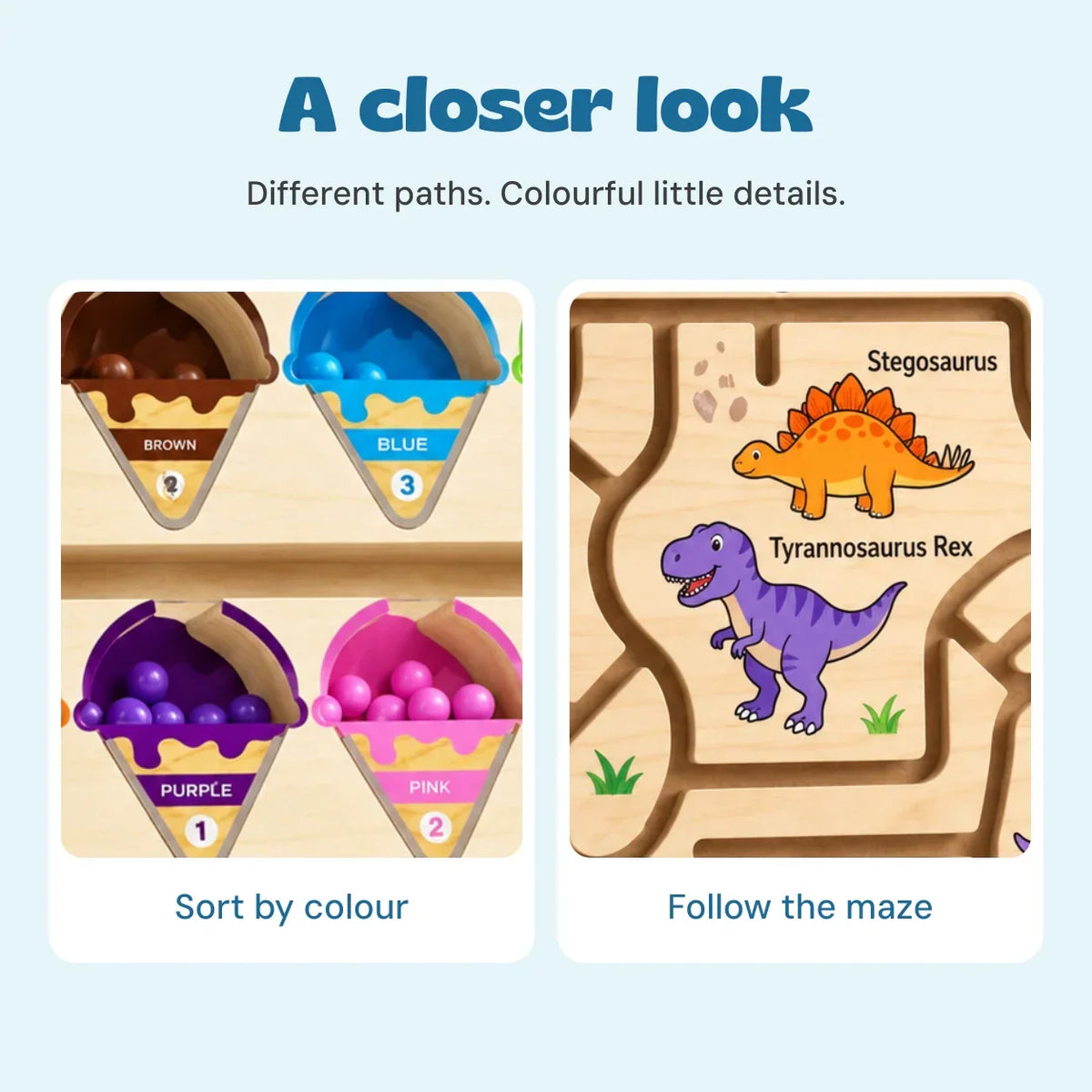 TibaToes™ MagniSort Color Maze Board
