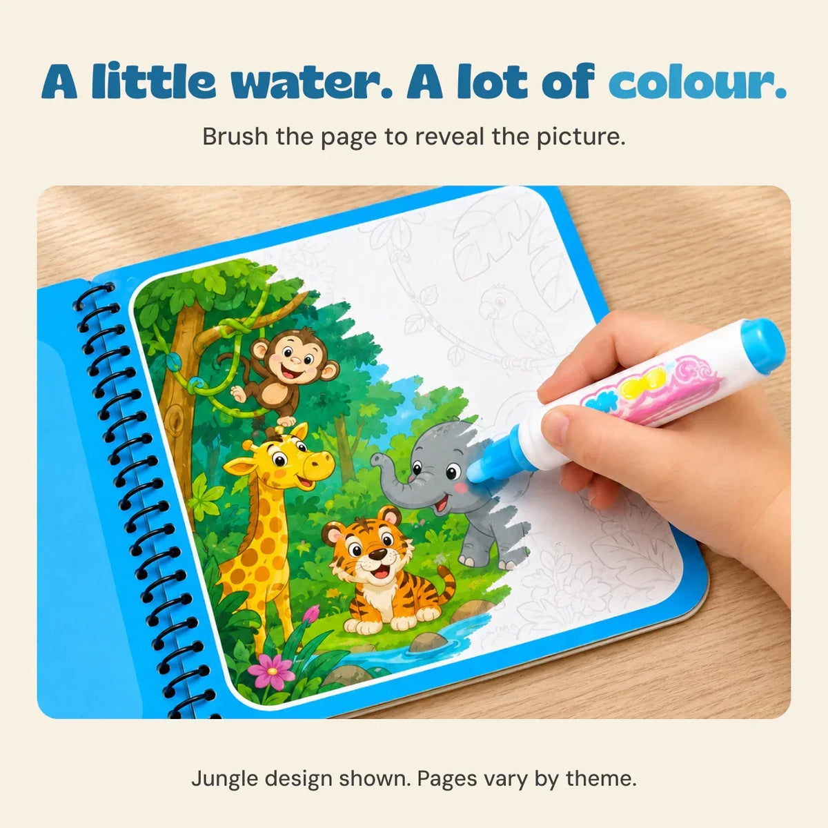 TibaToes™ Mess-Free Reusable Water Coloring Books