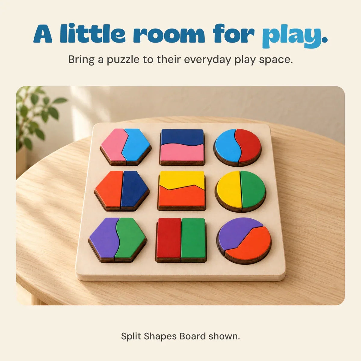 TibaToes™ Montessori Wooden Shape Puzzle