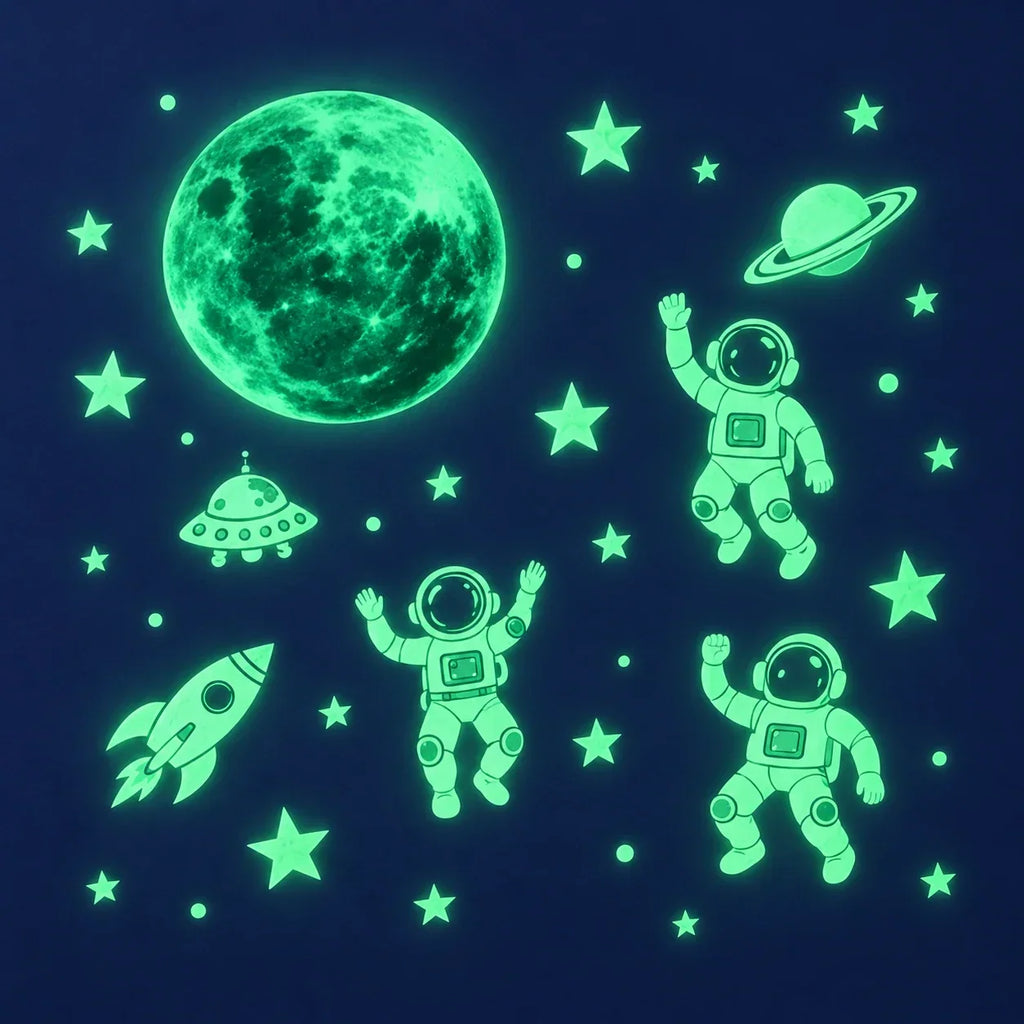 TibaToes™ MoonGlow Astronaut Wall Stickers