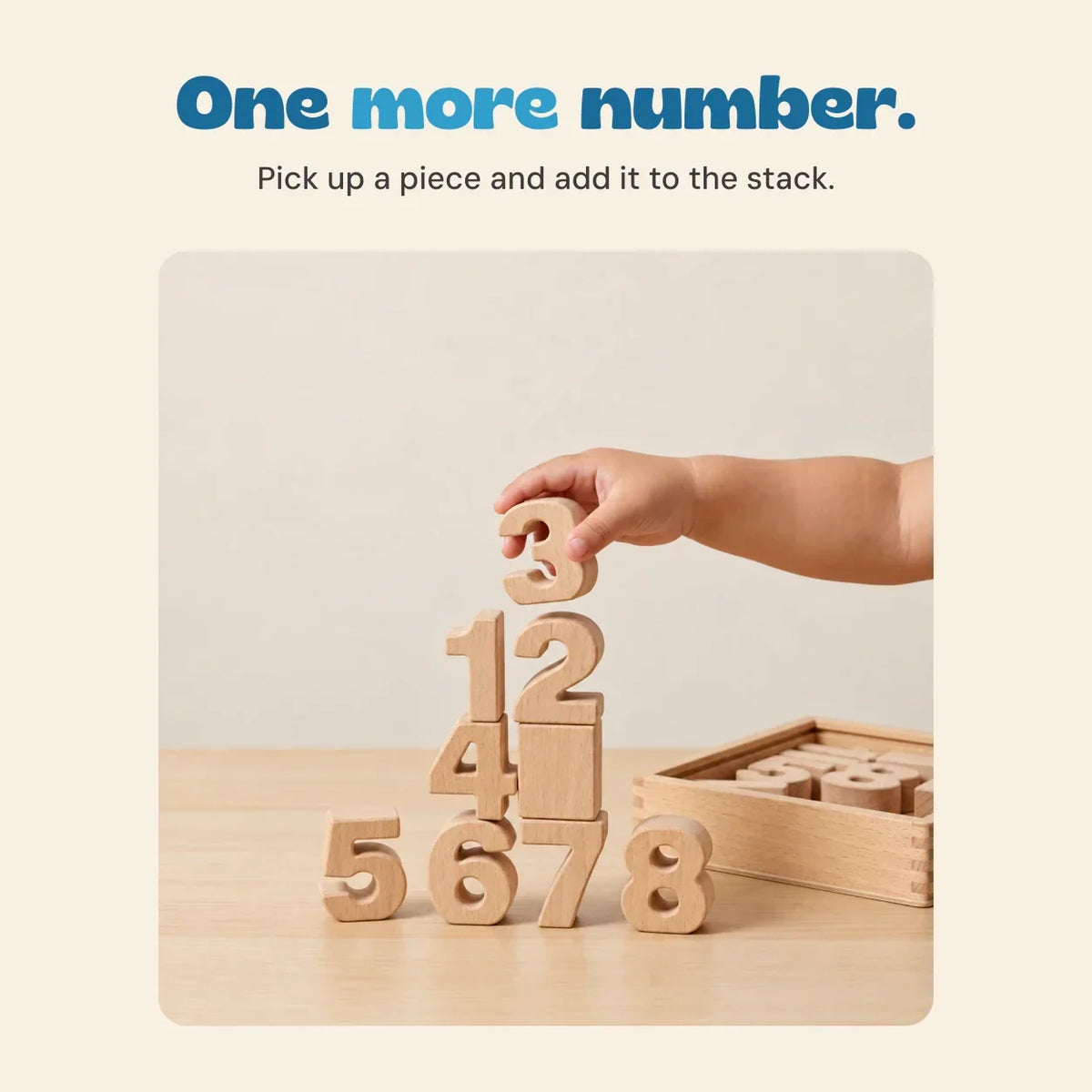 TibaToes™ NumberNest Wooden Counting Blocks