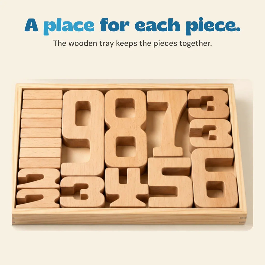 TibaToes™ NumberNest Wooden Counting Blocks