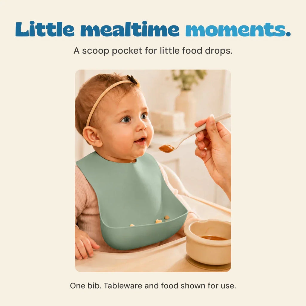 TibaToes™ PandaEar Silicone Catch Bib
