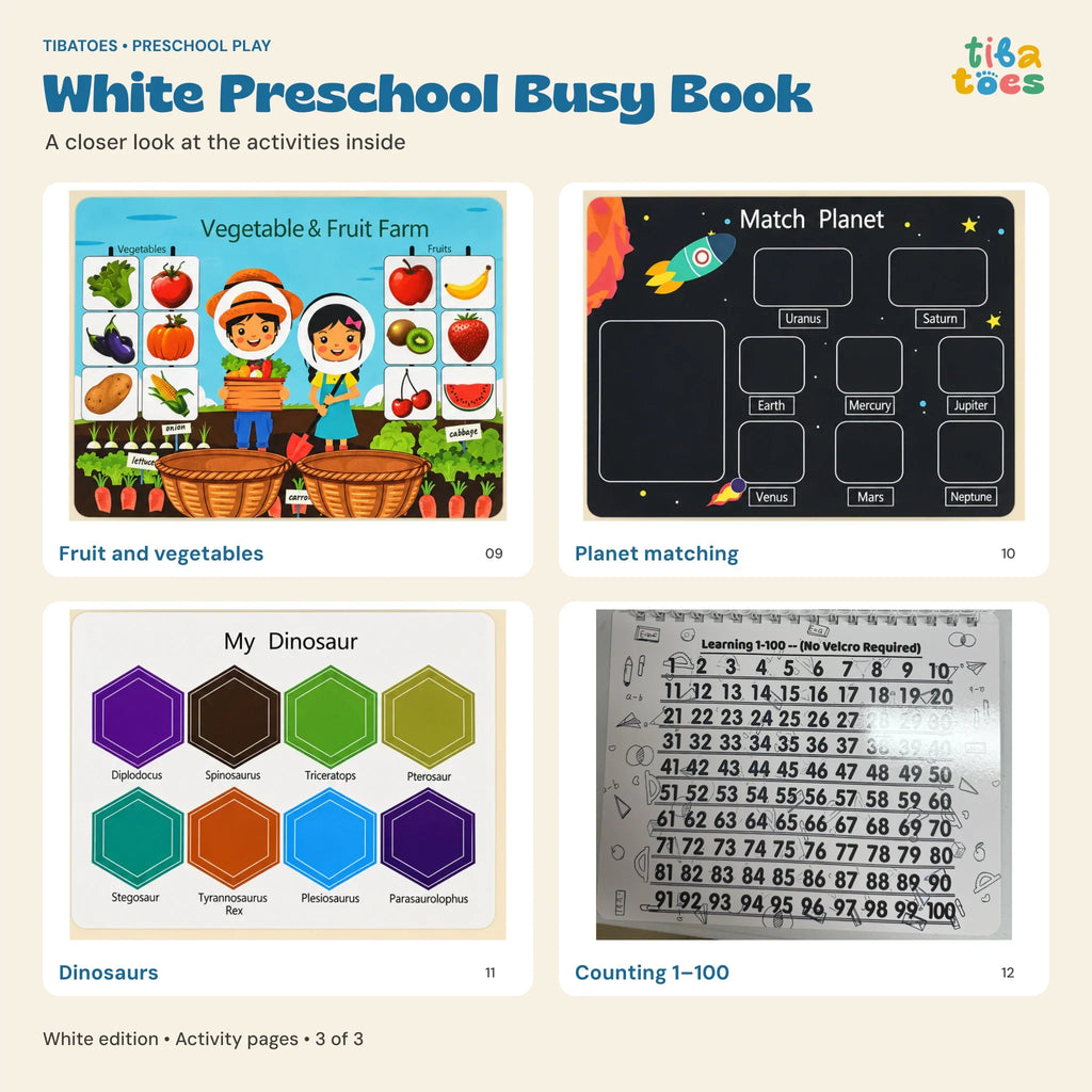 TibaToes™ Montessori Preschool Busy Book