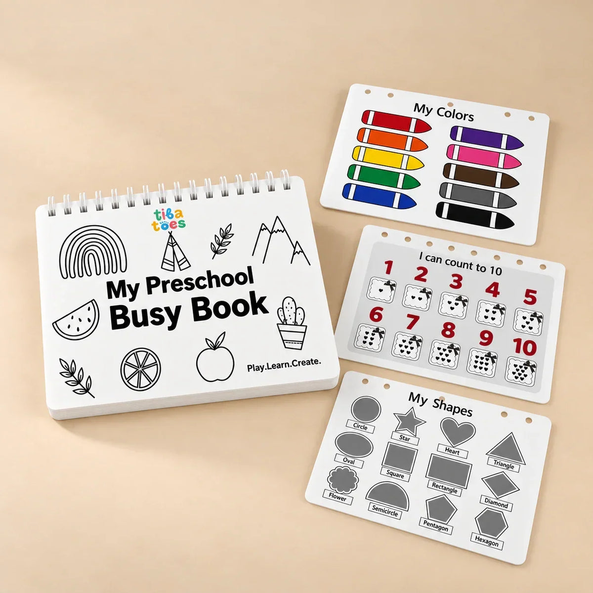 TibaToes™ Montessori Preschool Busy Book