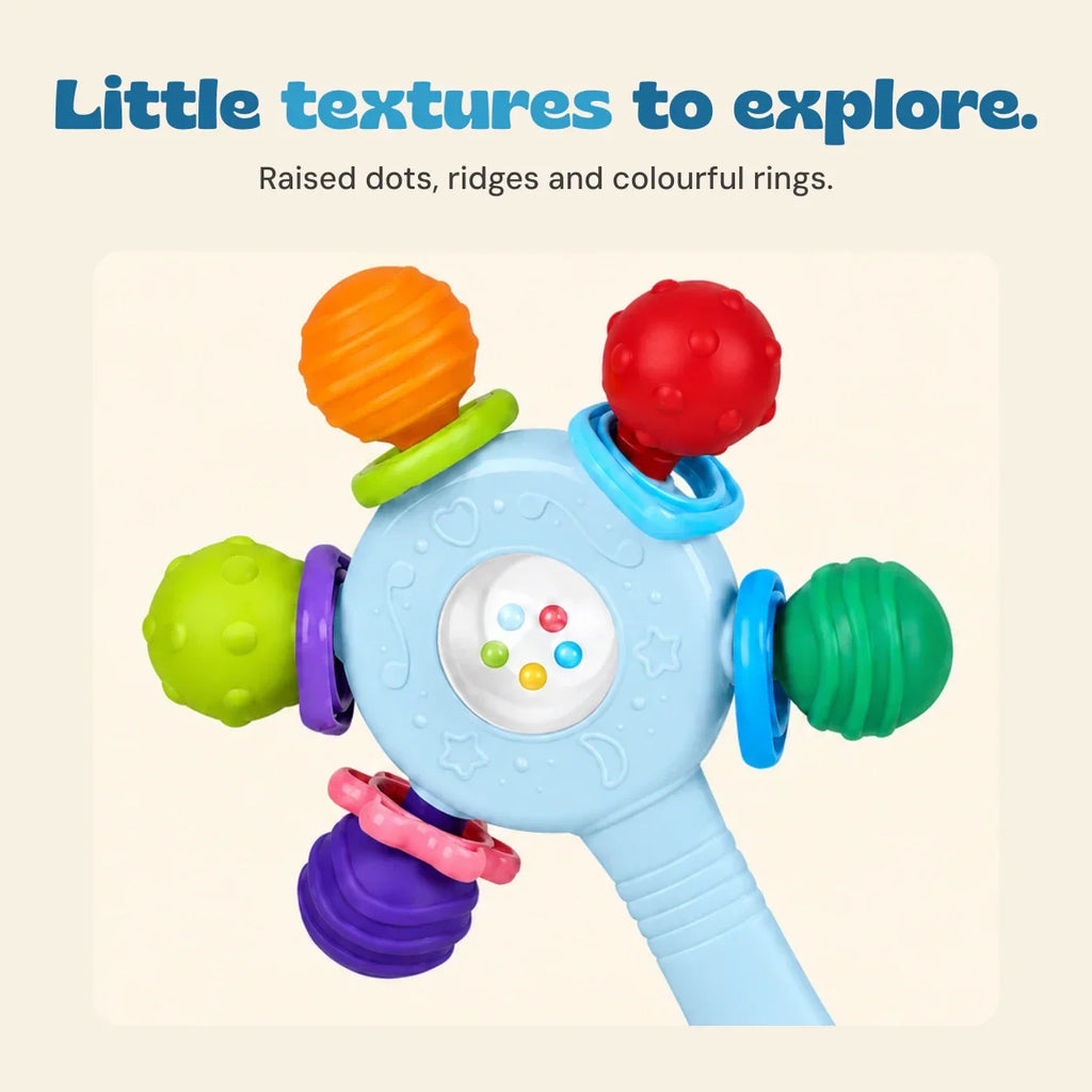 TibaToes™ RainbowGrip Baby Teether Rattle