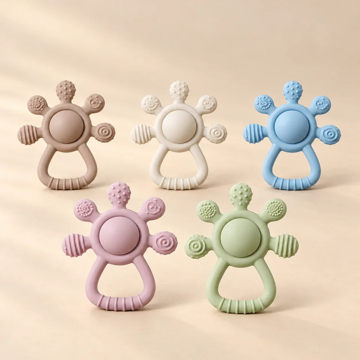 TibaToes™ LittleGrip Silicone Teether Rattle