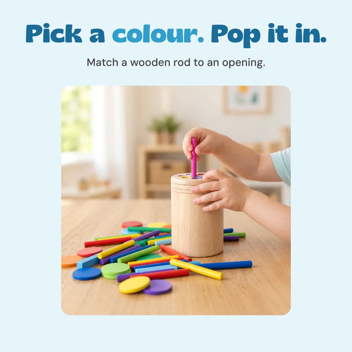 TibaToes Montessori Multi-Skill Sorting Cylinder