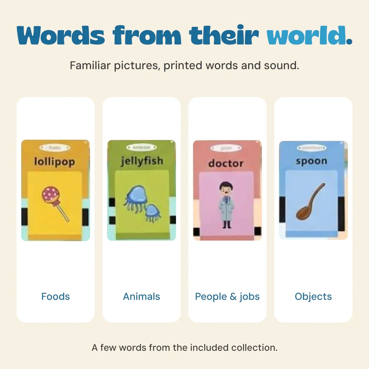 TibaToes™ Montessori Talking Flashcards