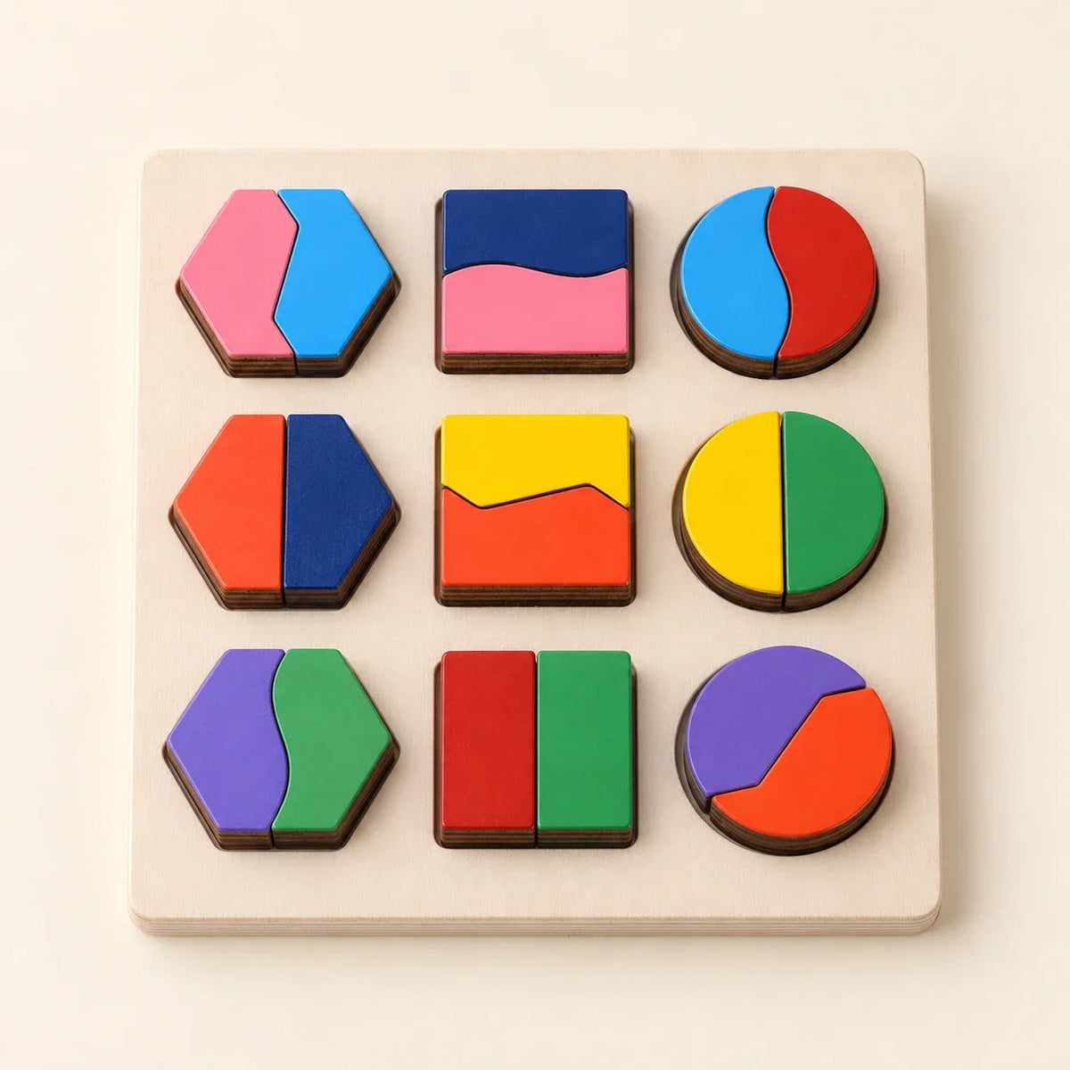 TibaToes™ Montessori Wooden Shape Puzzle