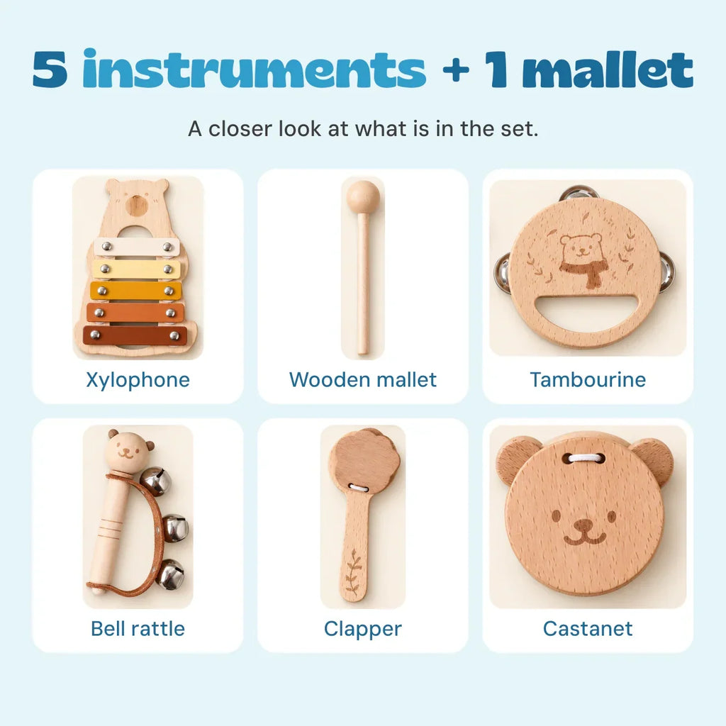 TibaToes™ Montessori Rhythm & Play Music Set