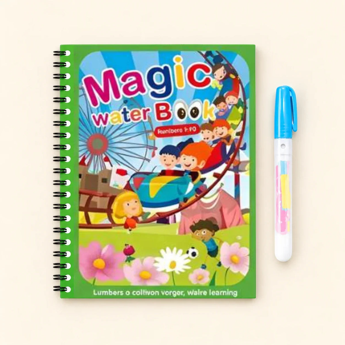 TibaToes™ Mess-Free Reusable Water Coloring Books