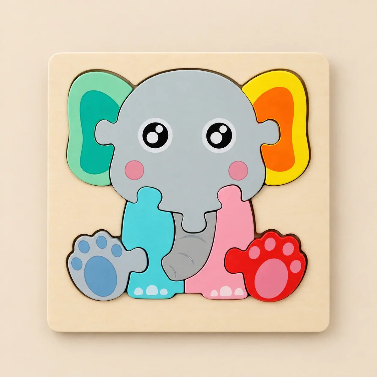 TibaToes™ Shape & Learn Wooden Puzzle