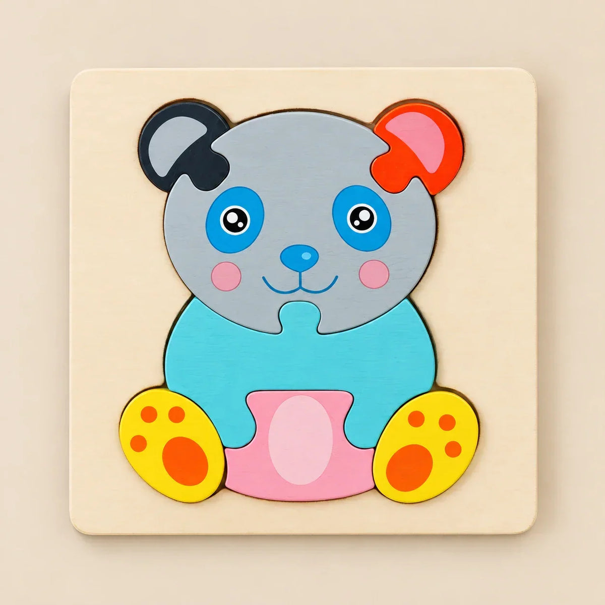 TibaToes™ Shape & Learn Wooden Puzzle