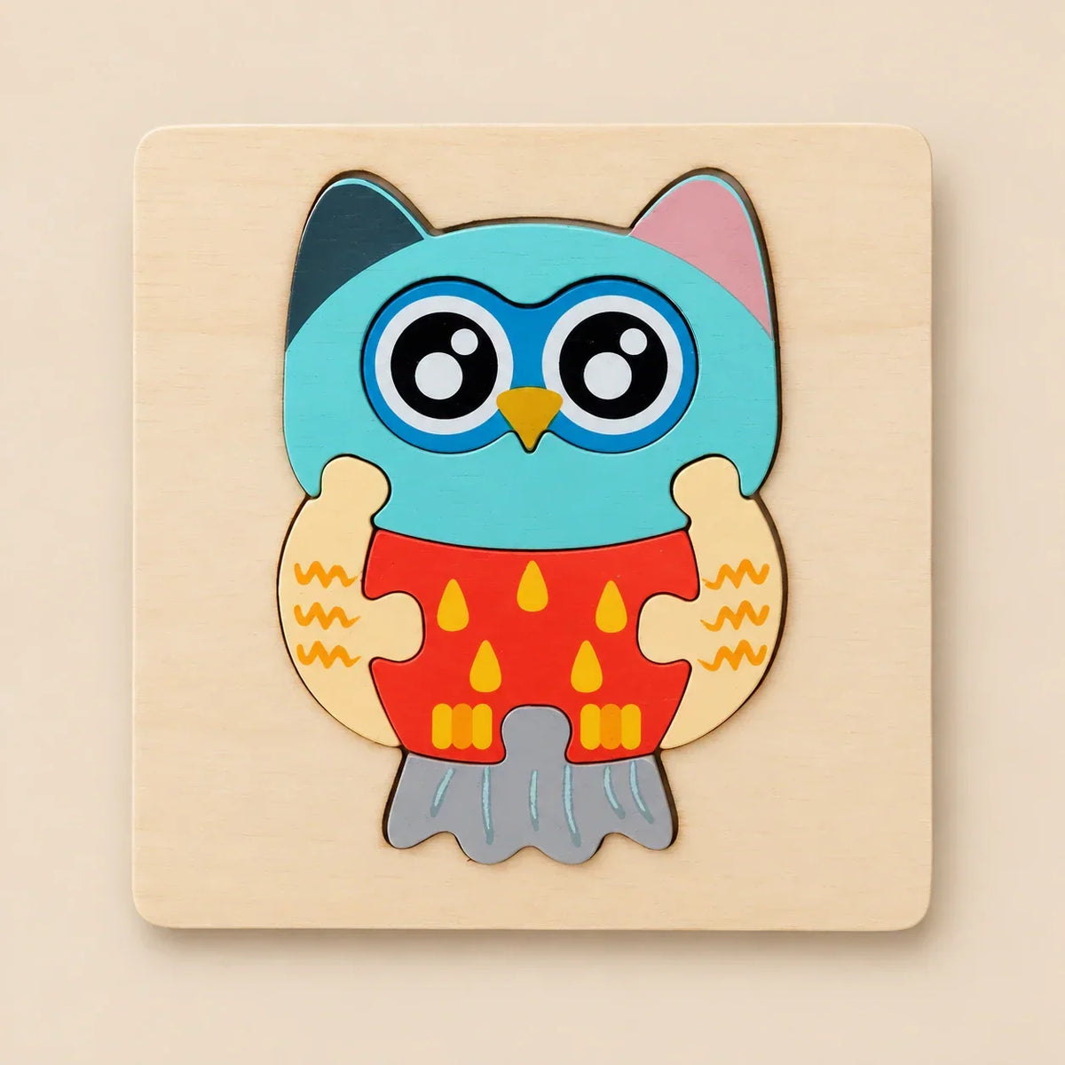 TibaToes™ Shape & Learn Wooden Puzzle