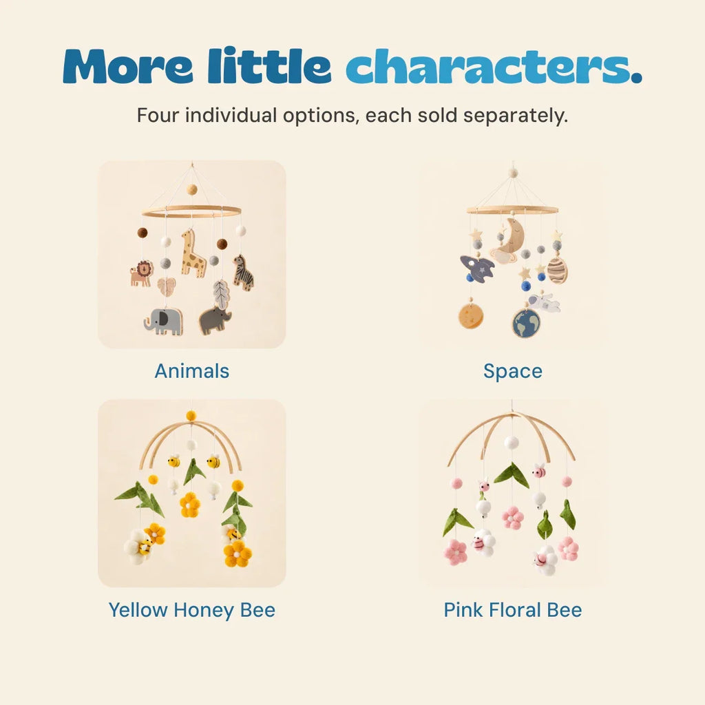 TibaToes™ Wooden Baby Mobile