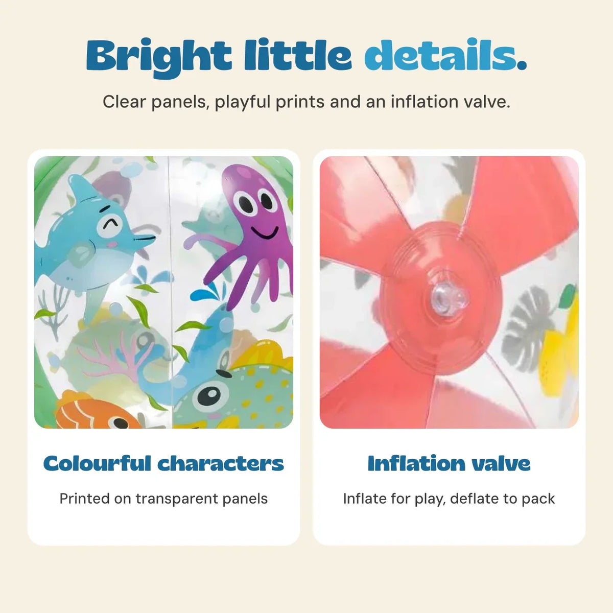 TibaToes Inflatable Beach Ball