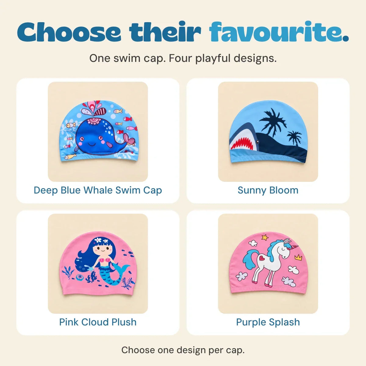 TibaToes™ Kids Swim Cap