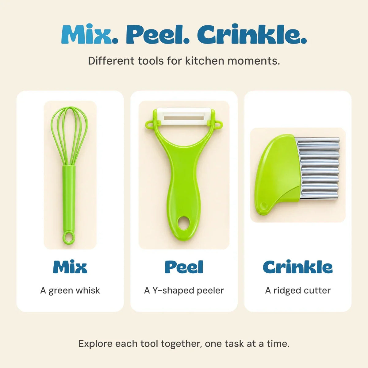 TibaToes Montessori Kitchen Prep Set