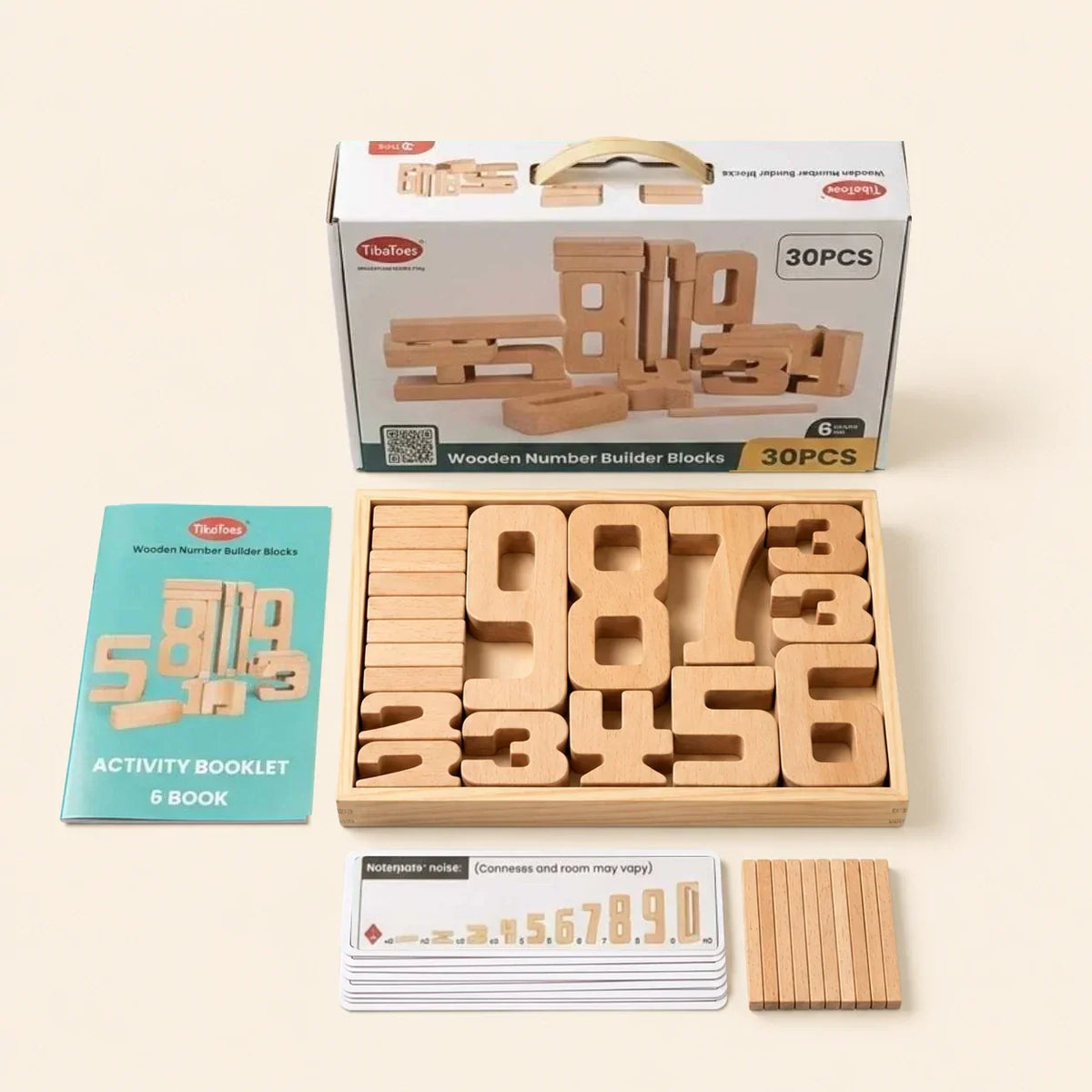 TibaToes™ NumberNest Wooden Counting Blocks