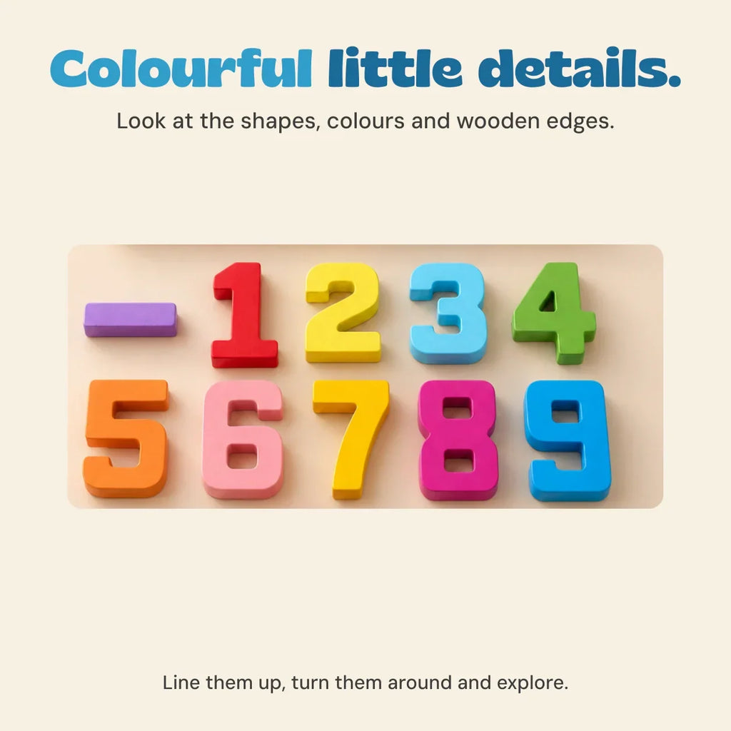 TibaToes™ StackNum Wooden Number Blocks