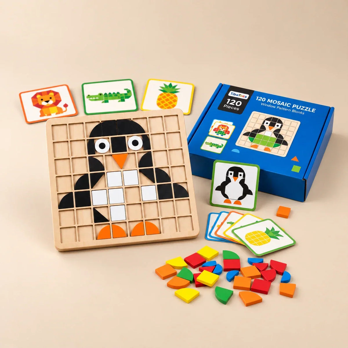 TibaToes™ MosaicMind Pattern Puzzle Board