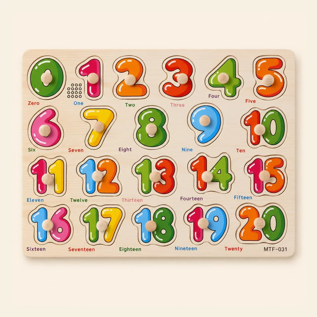 TibaToes™ Wooden Match & Learn Puzzle Board