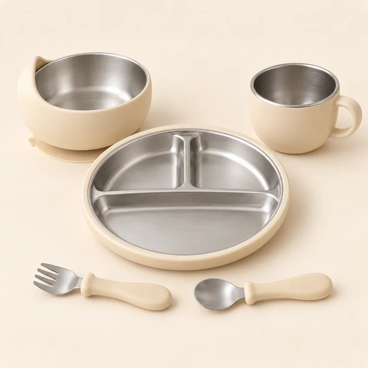 TibaToes™ LittleDine Stainless Steel Baby Feeding Set