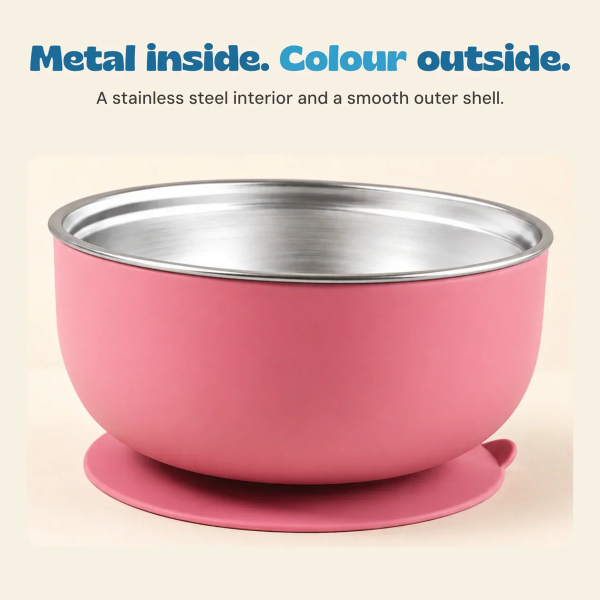 TibaToes™ BearGrip Stainless Steel Suction Bowl