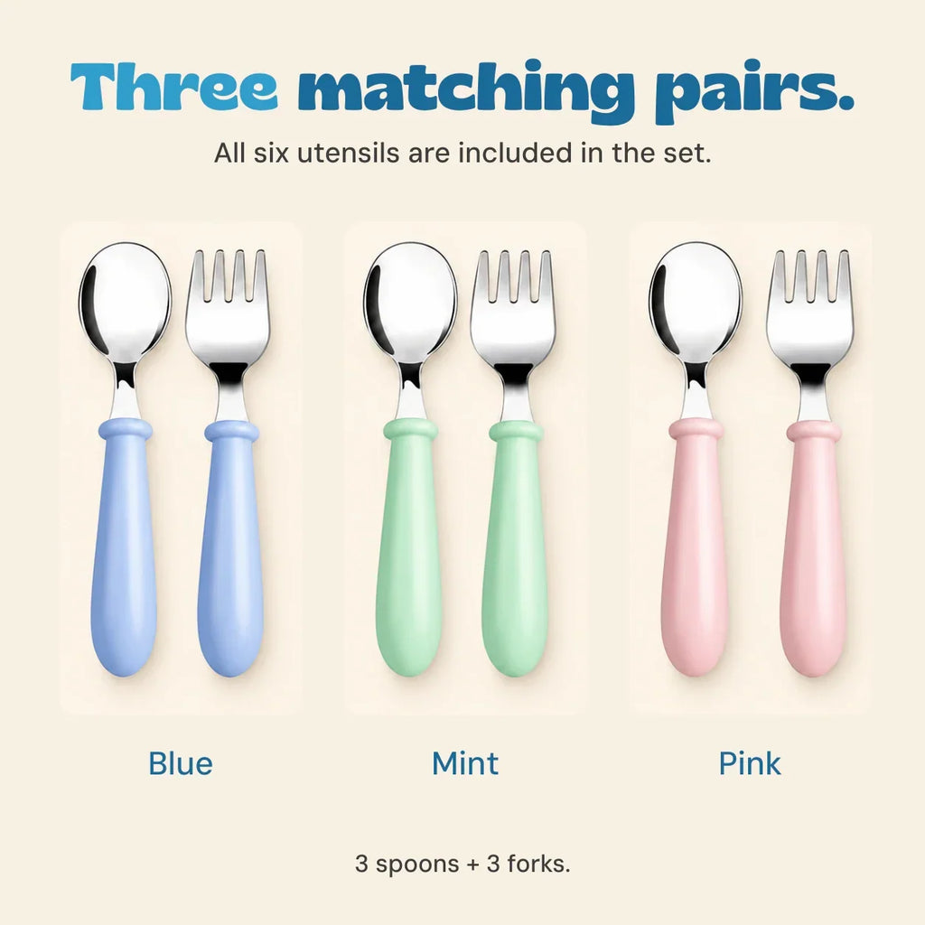 TibaToes™ LittleBite Toddler Fork & Spoon Set