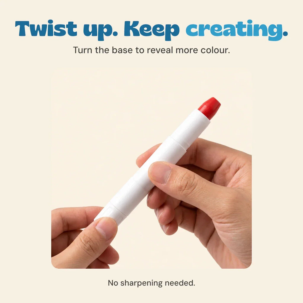 TibaToes™ Silky Twist-Up Crayon Set