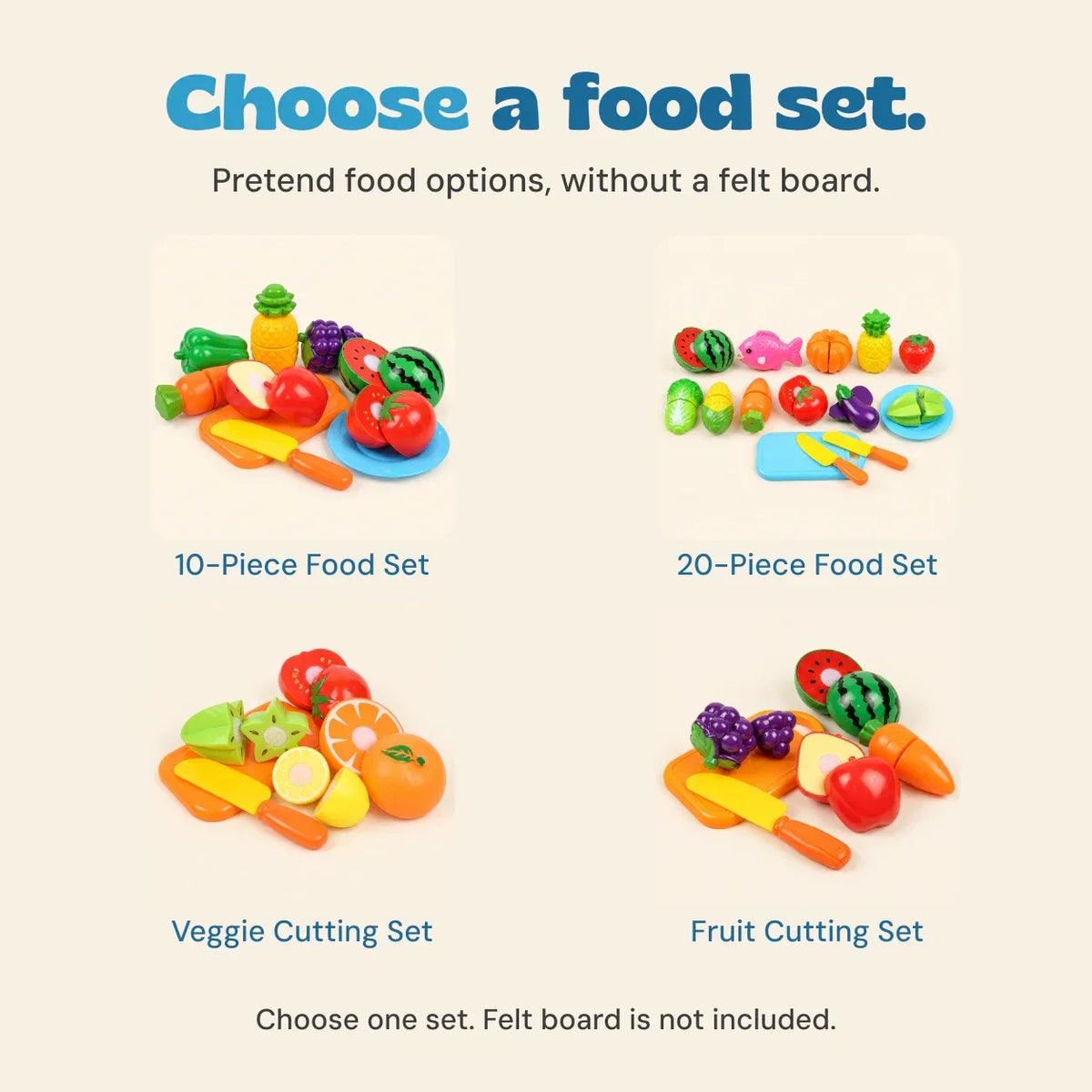 TibaToes™ ApplePatch Felt Food Sorting Board