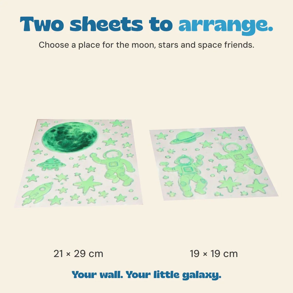 TibaToes™ MoonGlow Astronaut Wall Stickers