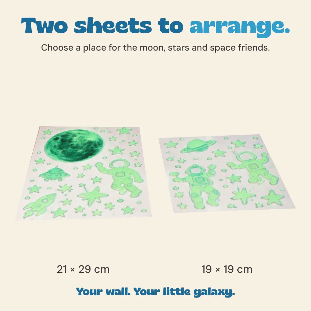 TibaToes™ MoonGlow Astronaut Wall Stickers