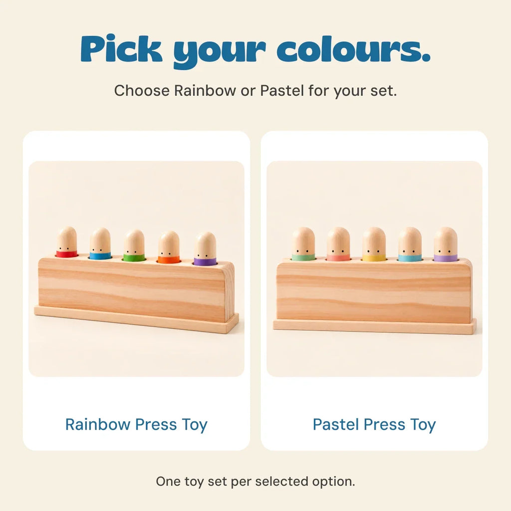 TibaToes™ Pop & Press Wooden Activity Toy