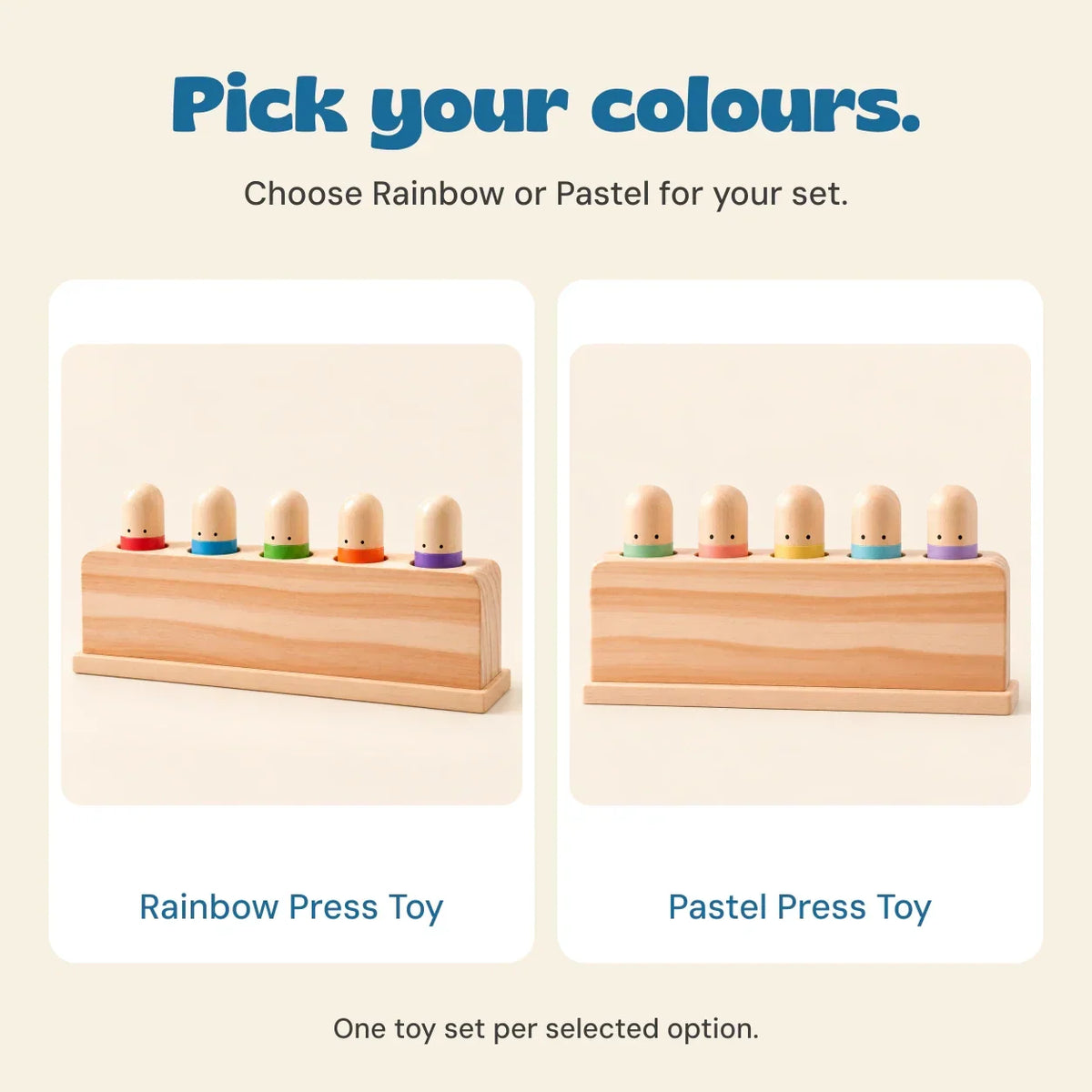 TibaToes™ Pop & Press Wooden Activity Toy