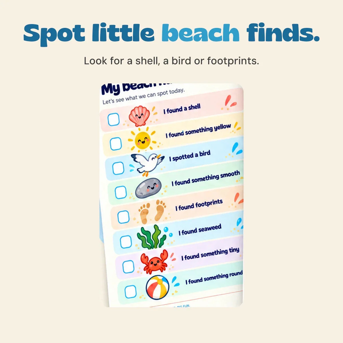 TibaToes™ Beach Day Scavenger Hunt Pack